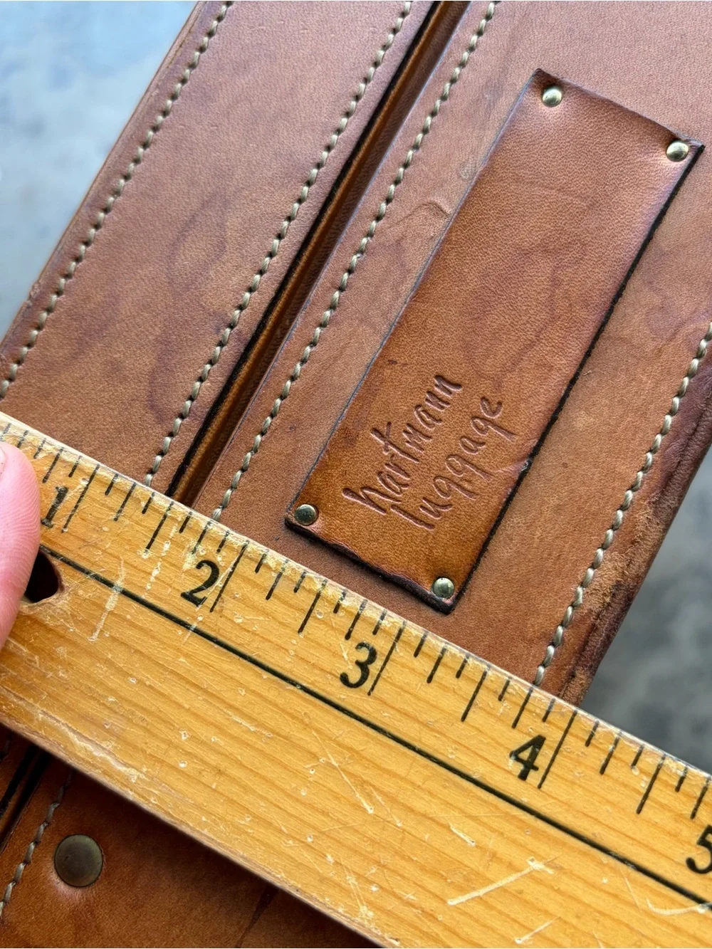 Vintage Hartmann Hard Sided Tan Belting Leather Briefcase Combination Lock  Good